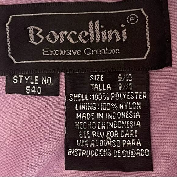 Borcellini Sheer Blue Floral Dress Size 10 - Picture 10 of 13